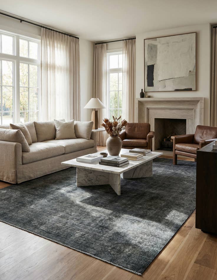 Detail image of 9' 5 x 13' 6 Hand Knotted Ultra Vintage Persian Wool Rug