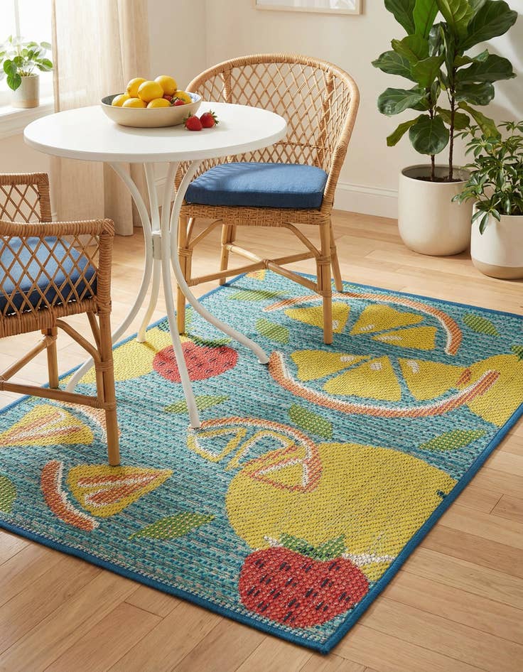 Detail image of 2' x 3' 1  Washable Baja Indoor / Outdoor Rug