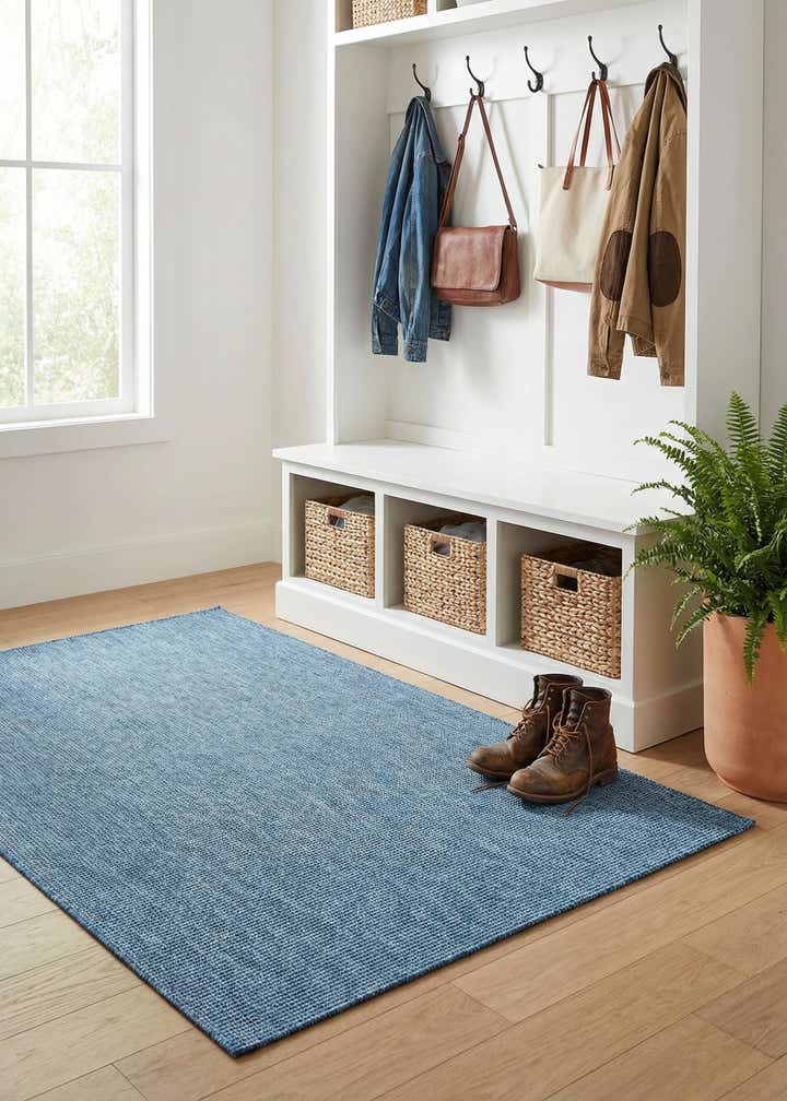 5' 3 x 8' Easy-Clean Solid Indoor / Outdoor Rug