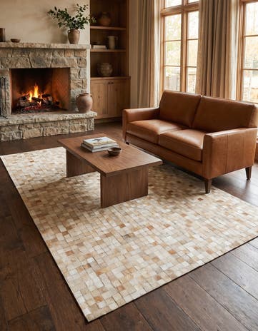 5' x 7' 11 Cowhide Stocks Rug