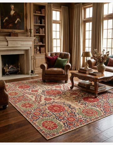 6' 1 x 8' 9 Hand Knotted Ariana Ziegler Oriental Rug