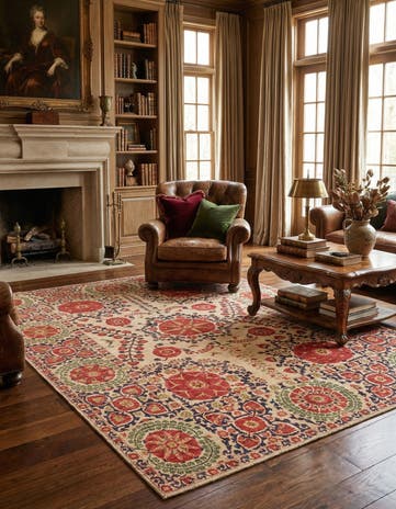 6' 1 x 8' 9 Hand Knotted Ariana Ziegler Oriental Rug