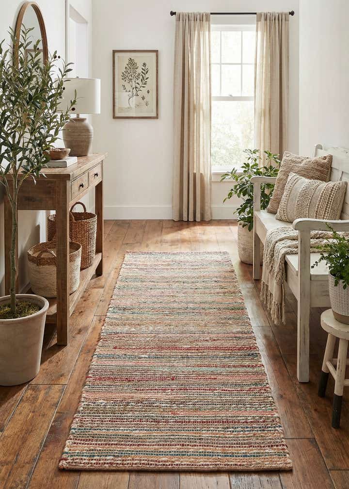 2' x 6' 1 Hand Woven Chunky Jute Runner Rug