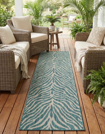 2' x 8' Easy-Clean Safari Indoor / Outdoor Runner Rug