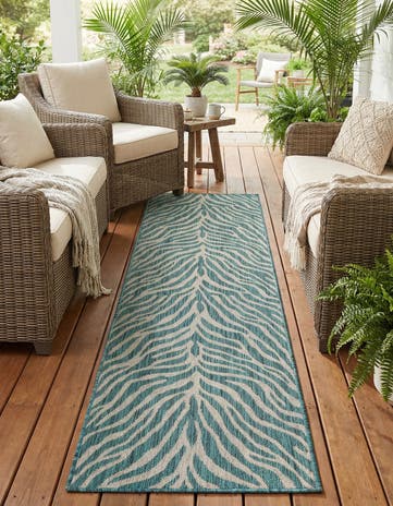 2' x 8' Easy-Clean Safari Indoor / Outdoor Runner Rug