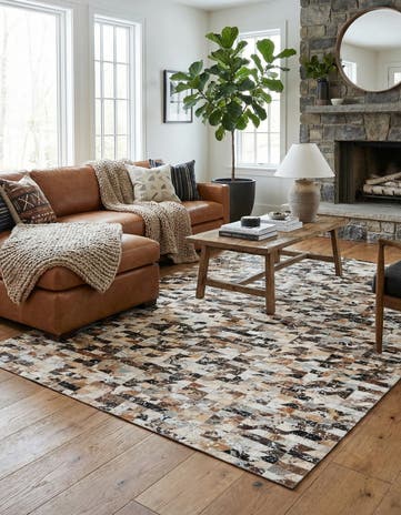 5' 2 x 7' 6 Cowhide Stocks Rug