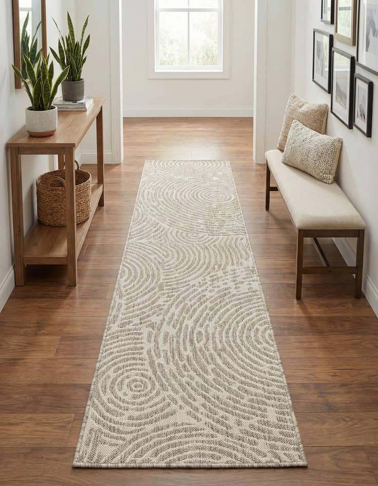 Detail image of 2' x 8'  Washable Modern Indoor / Outdoor Runner Rug