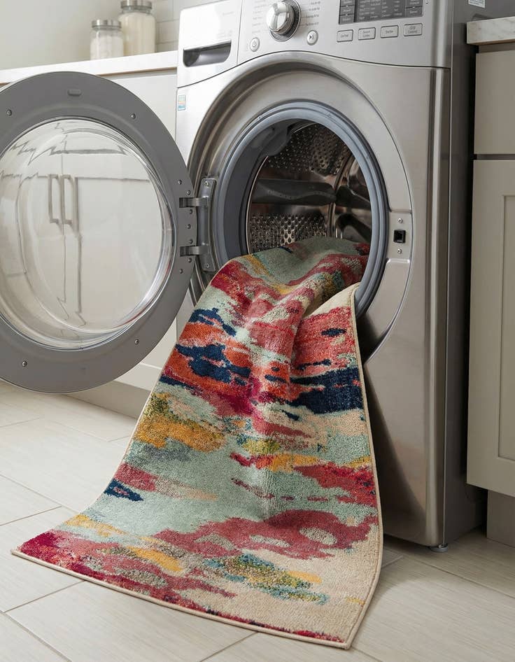 Detail image of  2' 7 x 10'  Washable Hyacinth Runner Rug