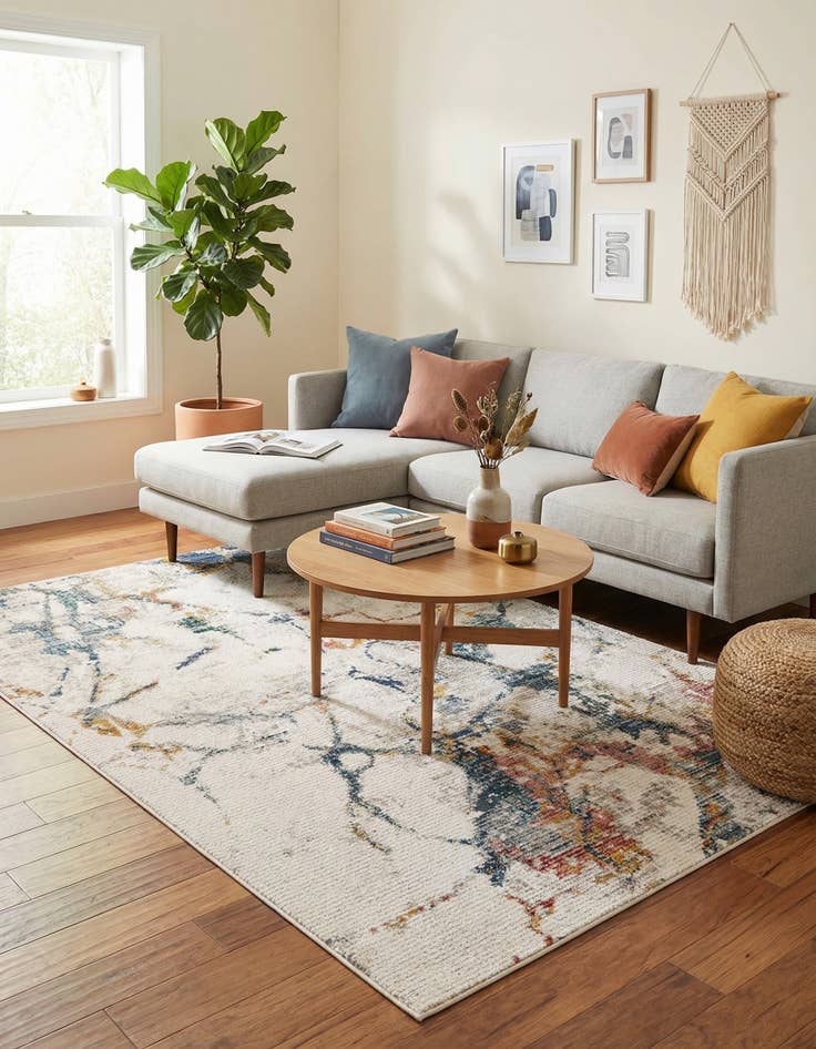 Detail image of 5' 3 x 8' Gemstone Rug