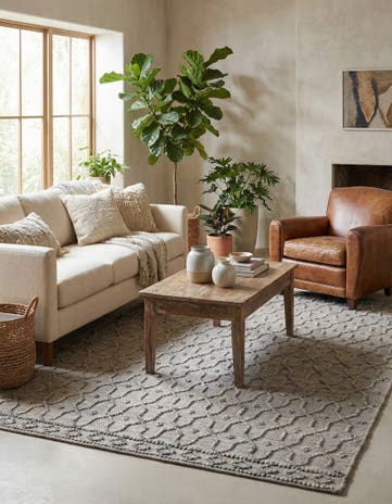 5' 3 x 8' Hand Woven Larsa Jute Rug