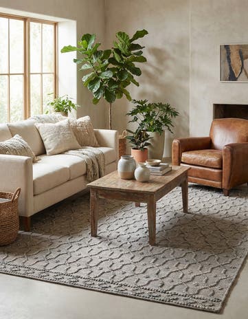 5' 3 x 8' Hand Woven Larsa Jute Rug
