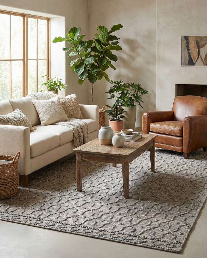 5' 3 x 8' Hand Woven Larsa Jute Rug