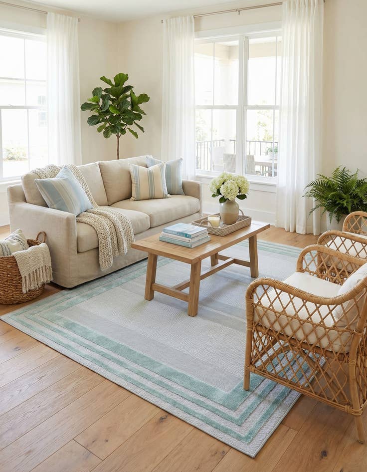 Detail image of 6' x 9'  Washable Aruba Indoor / Outdoor Rug