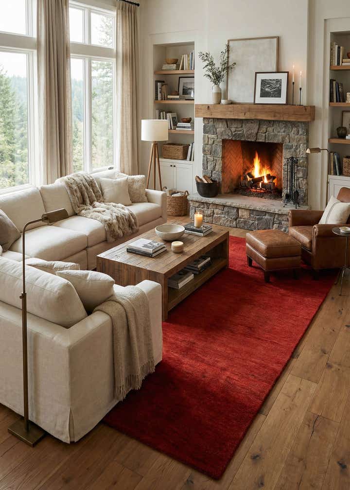 6' 7 x 9' 10 Hand Knotted Indo Gabbeh Wool Rug