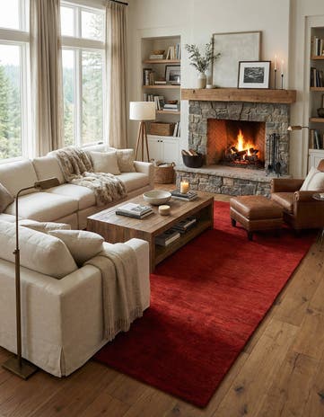 6' 7 x 9' 10 Hand Knotted Indo Gabbeh Wool Rug