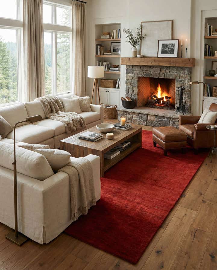 6' 7 x 9' 10 Hand Knotted Indo Gabbeh Wool Rug