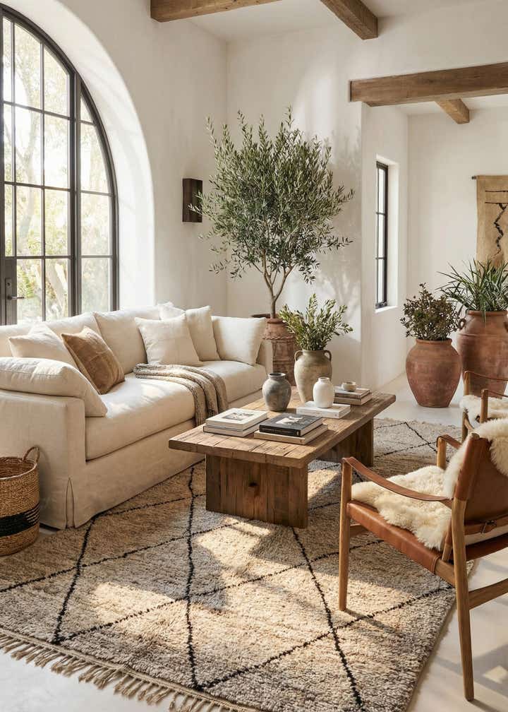 5' 5 x 8' 4 Hand Knotted Moroccan Wool Rug