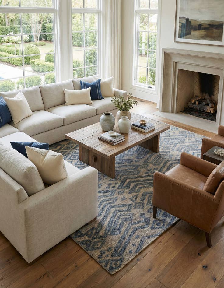 Detail image of 8' x 10' 1 Hand Knotted Darya Wool Rug