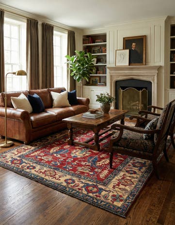 6' 11 x 9' 11 Hand Knotted Kazak Wool Rug