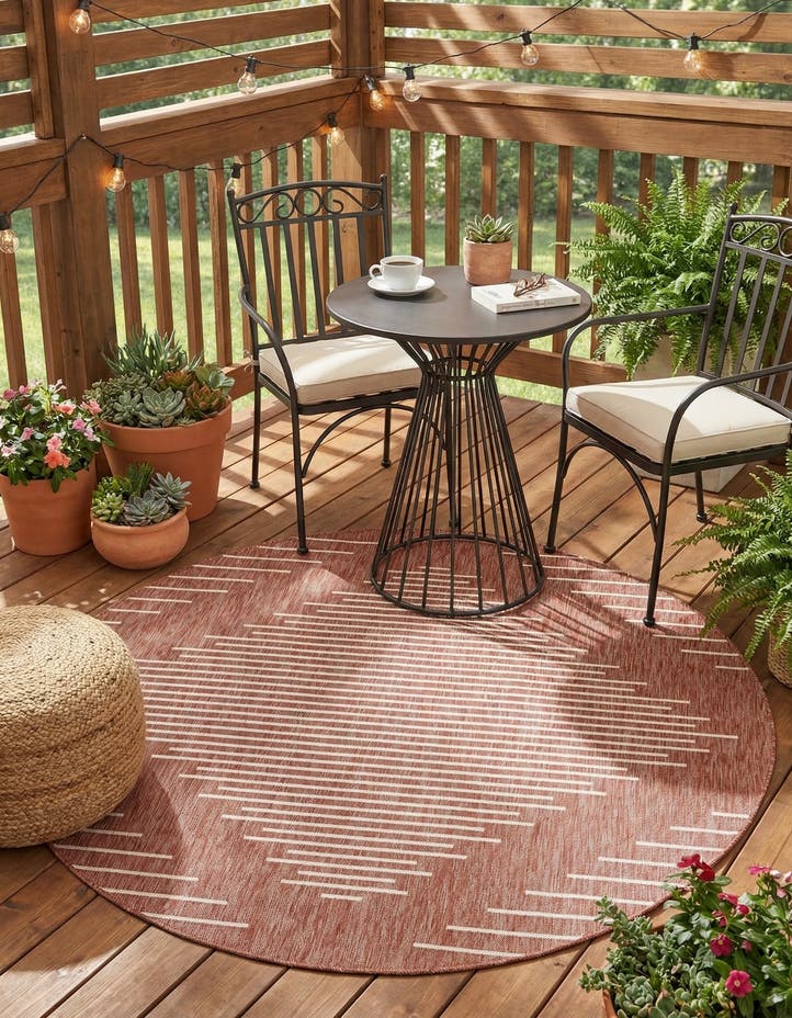 7' 10 x 7' 10 Easy-Clean Modern Indoor / Outdoor...