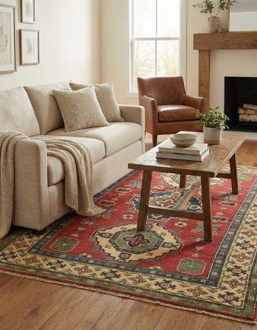 4' 1 x 6' Hand Knotted Kazak Rug