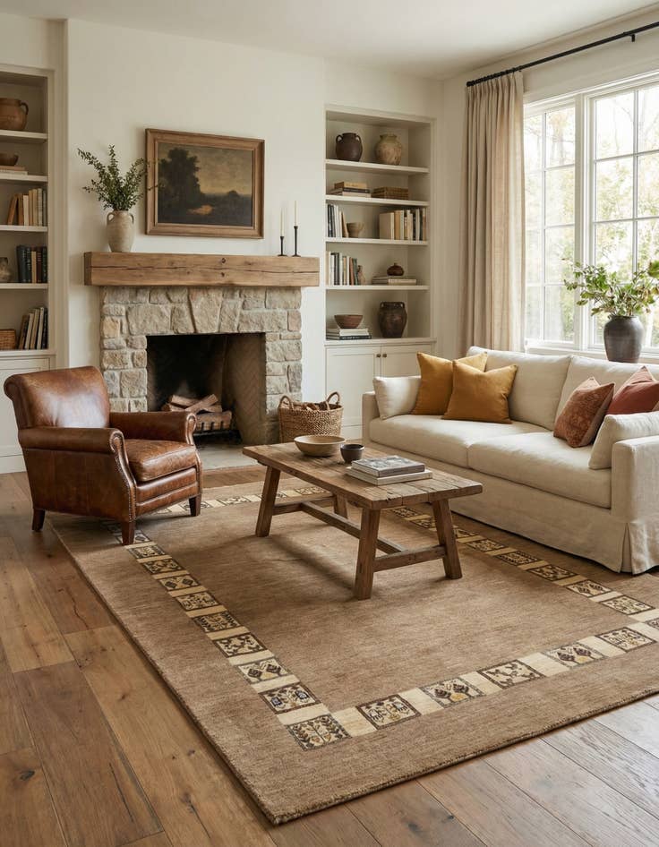 Detail image of 4' 10 x 6' 6 Kashkuli Wool Rug