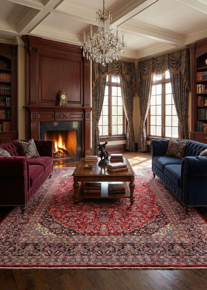 9' 9 x 12' 8 Hand Knotted Mashad Persian Wool Rug