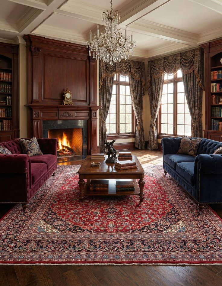 Detail image of 9' 9 x 12' 8  Hand Knotted Mashad Persian Wool Rug