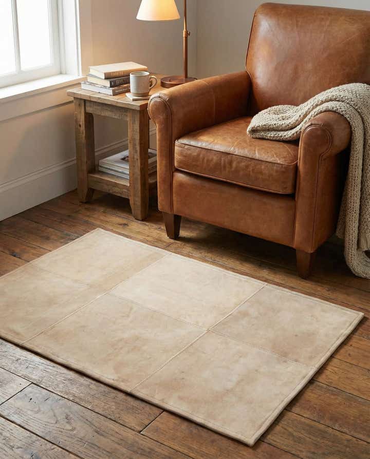 2' x 3' Cowhide Leather Rug