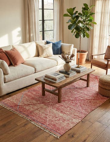 5' 5 x 8' 7 Hand Knotted Moroccan Wool Rug