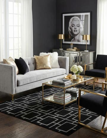 5' 3 x 7' Marilyn Monroe™ Glam Deco Rug