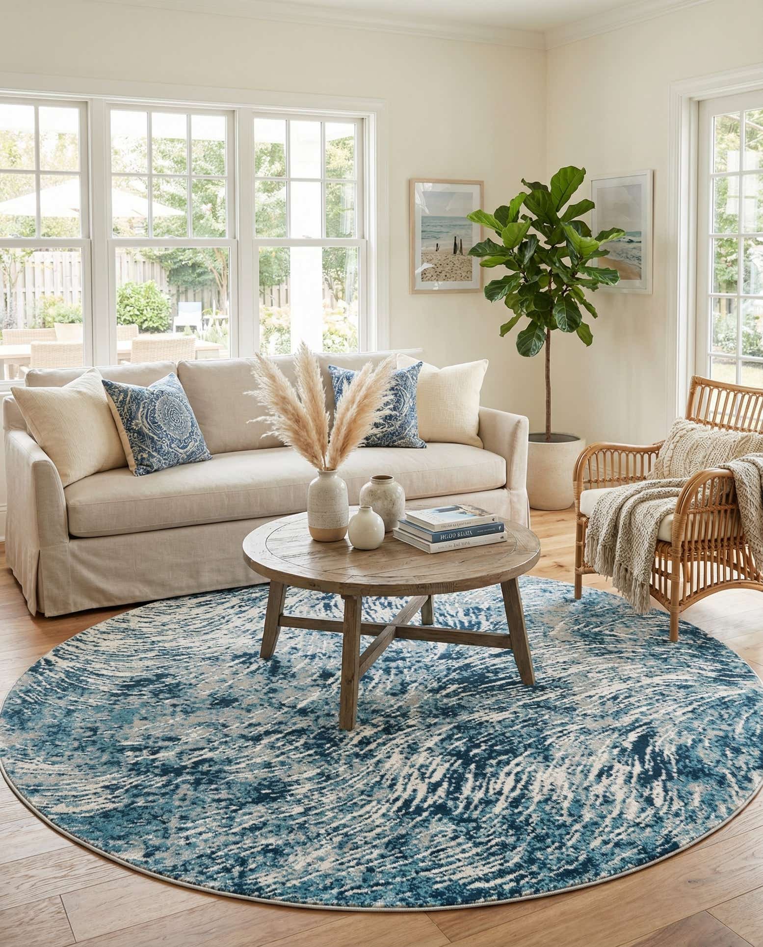 7' x 7' Oasis Round Rug