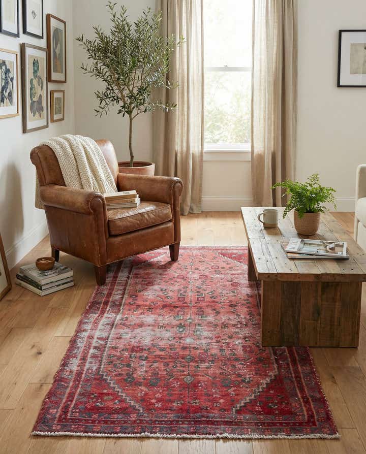 3' 3 x 6' 4 Hand Knotted Ultra Vintage Persian Wool Rug