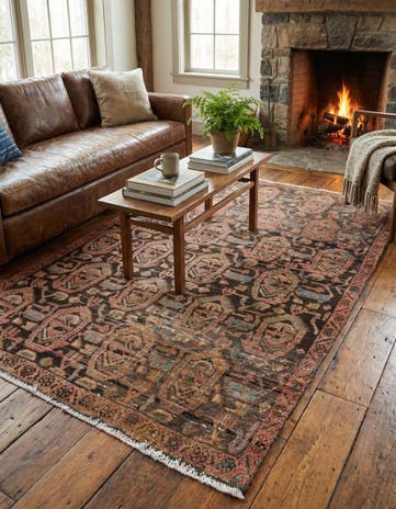 3' 9 x 5' 10 Hand Knotted Ultra Vintage Persian Wool Rug