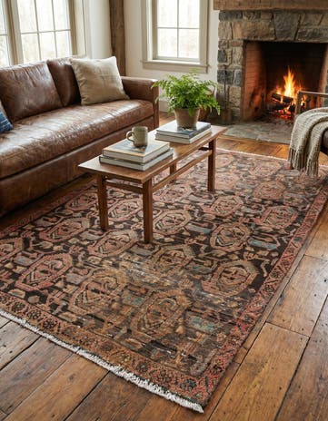 3' 9 x 5' 10 Hand Knotted Ultra Vintage Persian Wool Rug