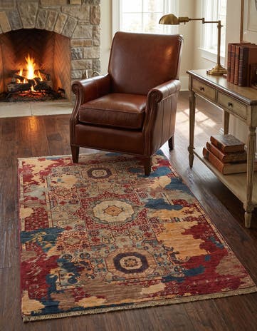 3' 6 x 4' 11 Hand Knotted Mamluk Ziegler Rug