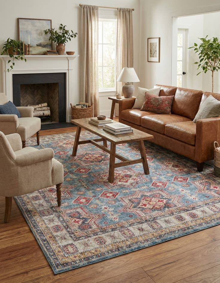 Detail image of 7' 10 x 10' Washable Timeless Rug