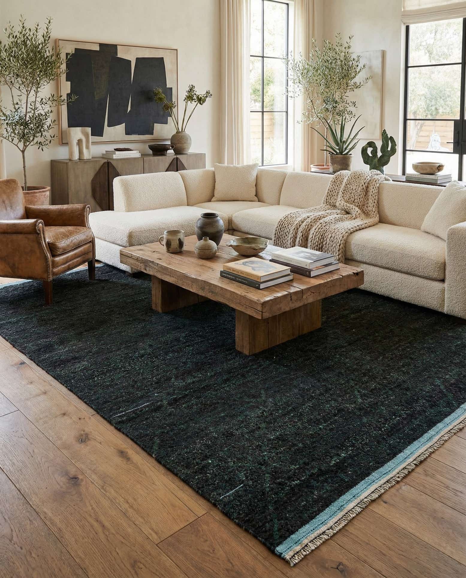 8' x 10' 7 Hand Knotted Moroccan Wool Rug