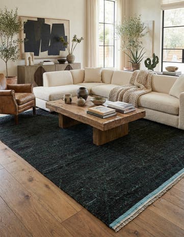 8' x 10' 7 Hand Knotted Moroccan Wool Rug
