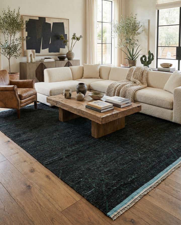 8' x 10' 7 Hand Knotted Moroccan Wool Rug