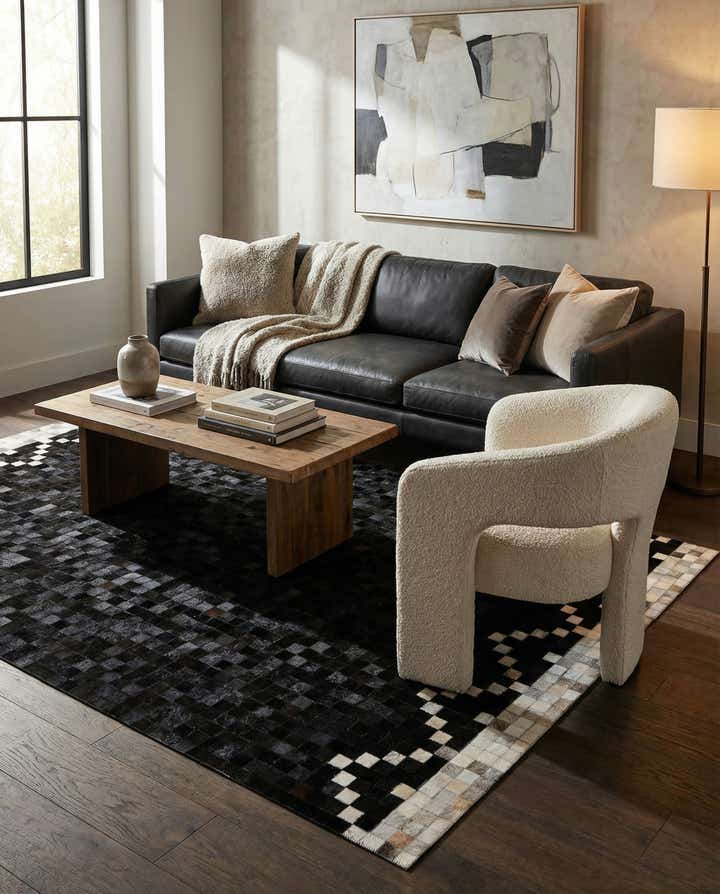 5' 1 x 8' Cowhide - Patchwork Rug