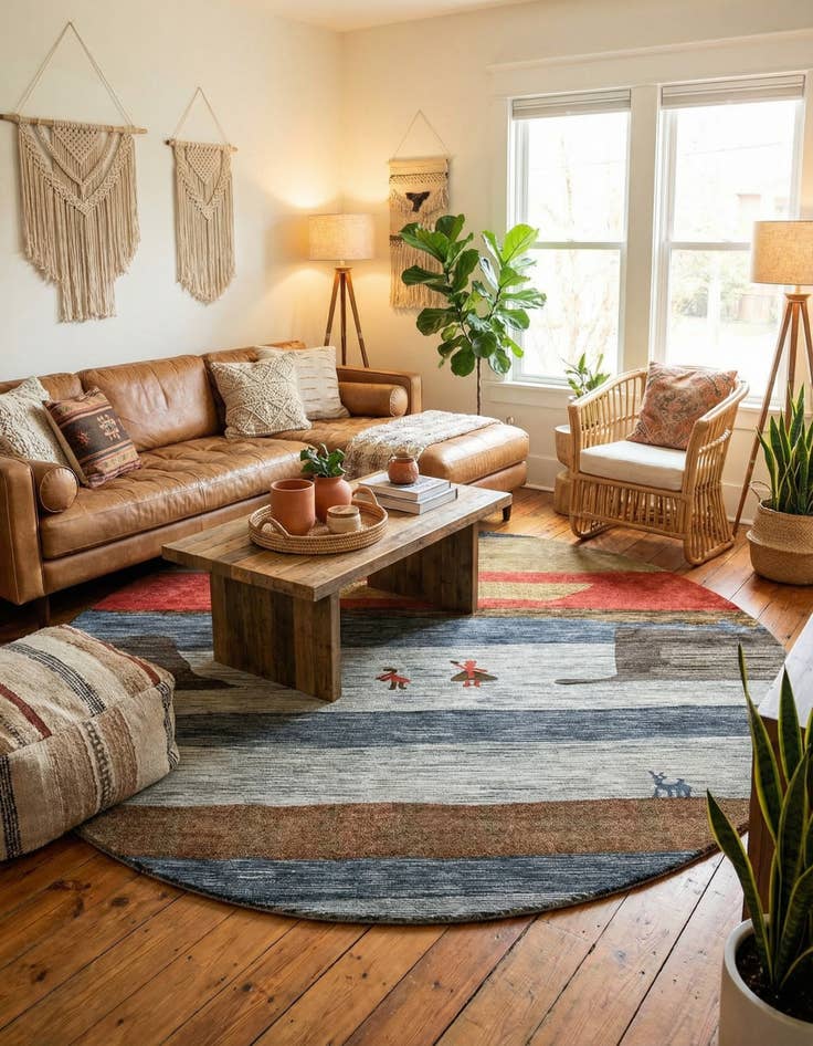 Detail image of 12' 2 x 12' 2 Kashkuli Gabbeh Round Rug