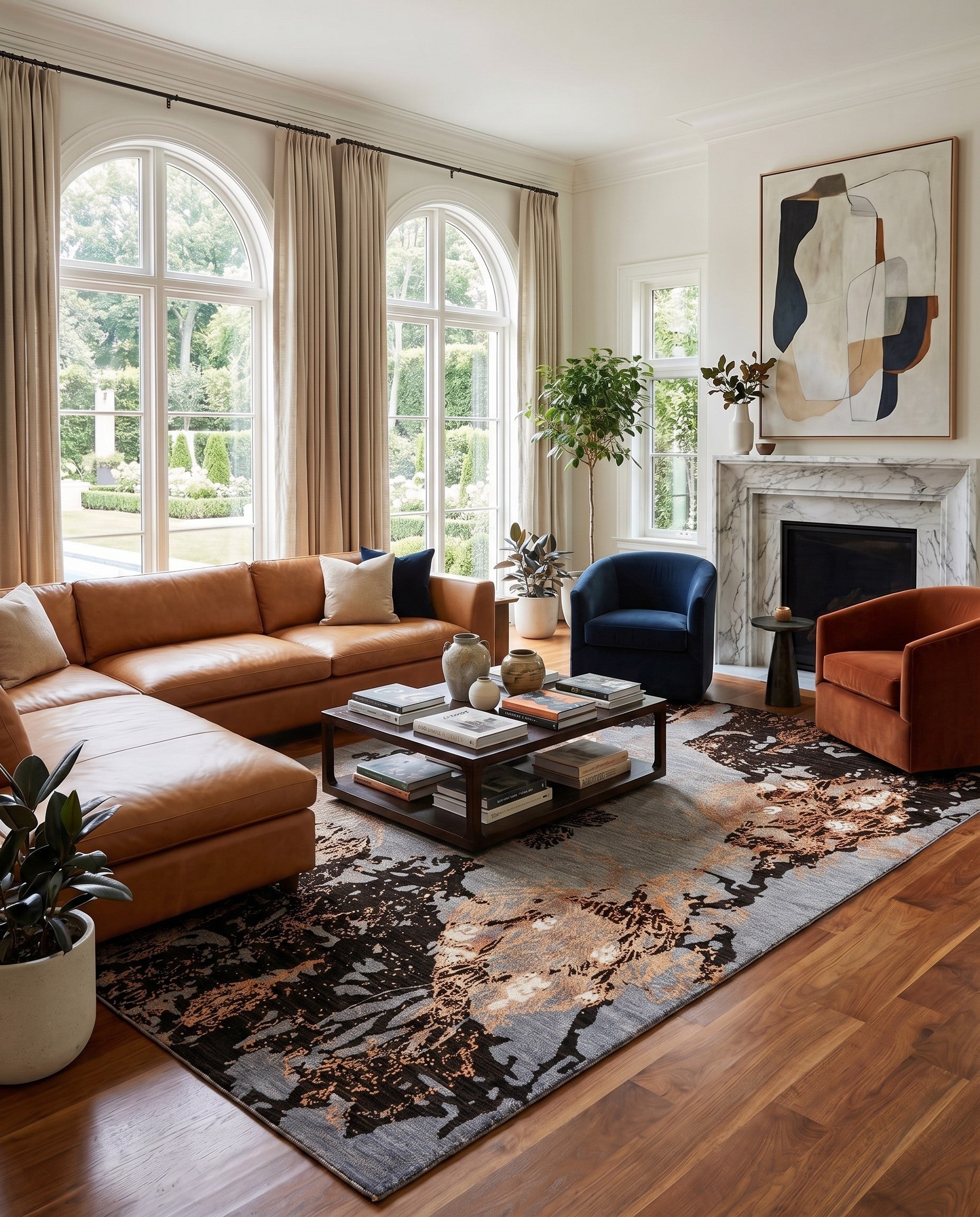 6' 7 x 9' 5 Hand Knotted Anar Rug