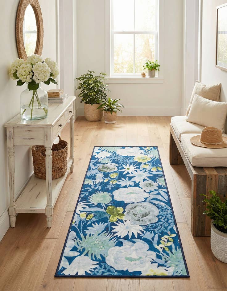 Detail image of 2' x 5' 1 Easy-Clean Jill Zarin Caribbean Indoor / Outdoor Runner Rug