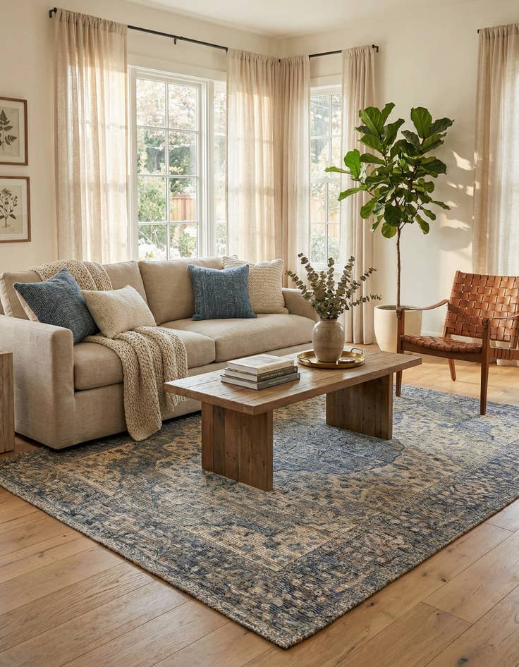 Detail image of 7' 10 x 10'  Hand Woven Chenille Jute Rug