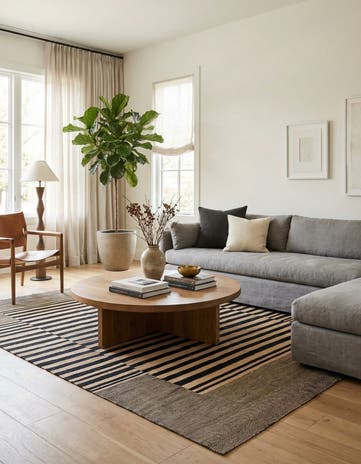 5' 8 x 7' 9 Hand Woven Kilim Modern Wool Rug