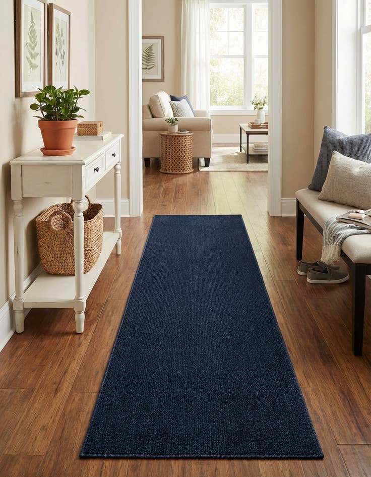 Detail image of 2' x 8'  Washable Solid Indoor / Outdoor Runner Rug