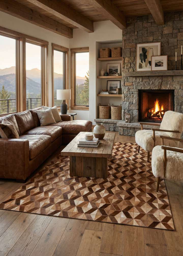 5' 1 x 8' 2 Cowhide Rug