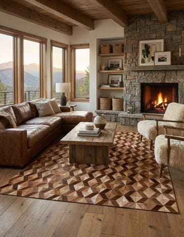 5' 1 x 8' 2 Cowhide Rug