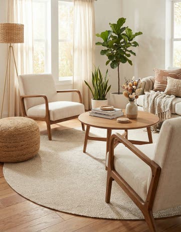 7' 10 x 7' 10 Hand Woven Geo Trellis Flatweave Round Rug